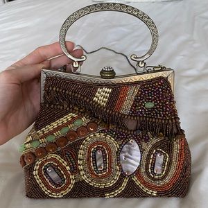 VINTAGE HANDMADE BEADED PURSE